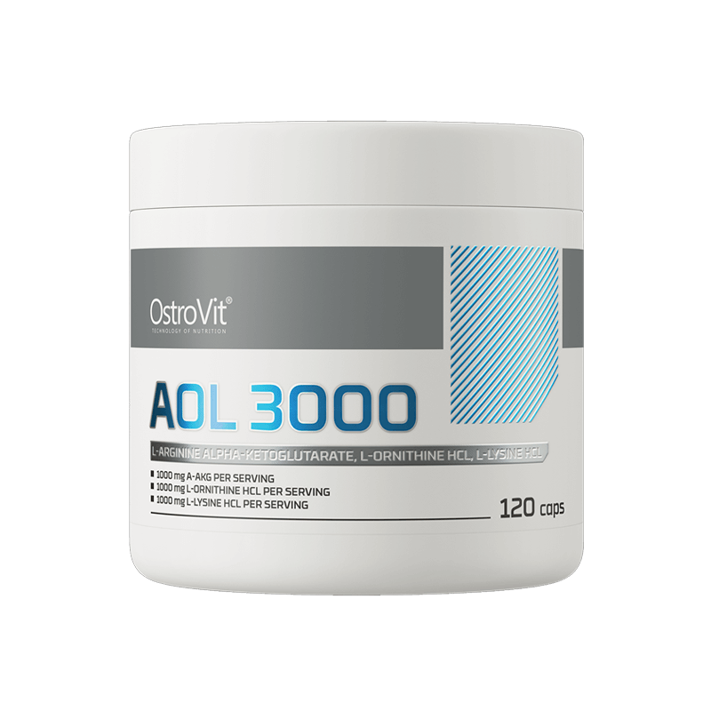 Arginină, Ornitină, Lizină 1000mg OstroVit AOL - 120 capsule