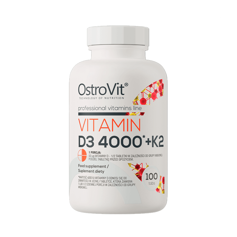 Vitamina D3 OstroVit Vitamin D3 4000 UI + K2 100 tablete