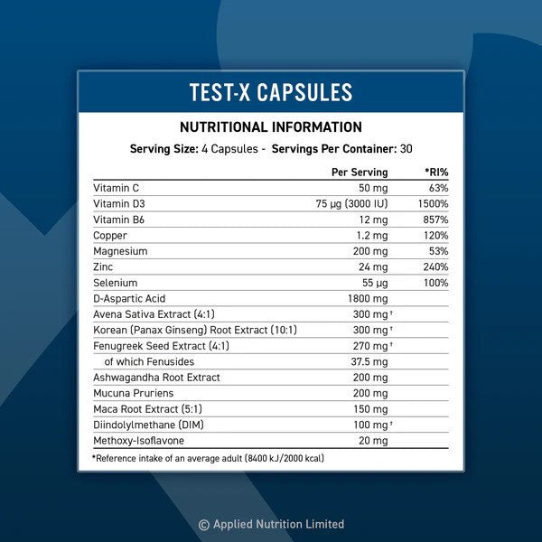 Applied Nutrition Test X 120 caps