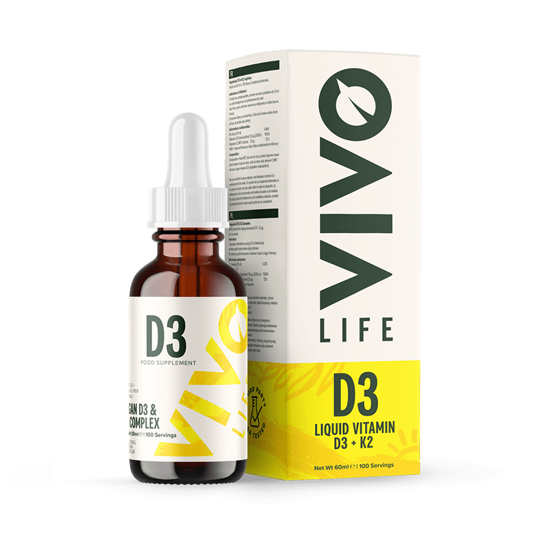 Vivo Vitamina D3 + K2 Lichidă 2000UI 50ml