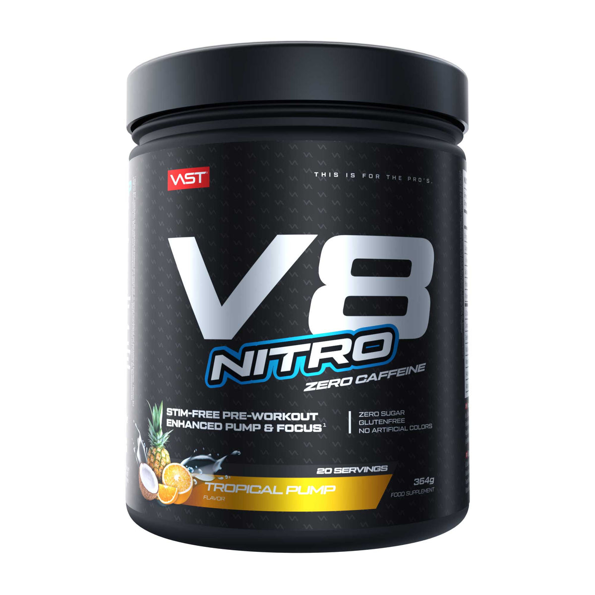 VAST V8 Nitro Pre-workout Fara Cafeina 330g