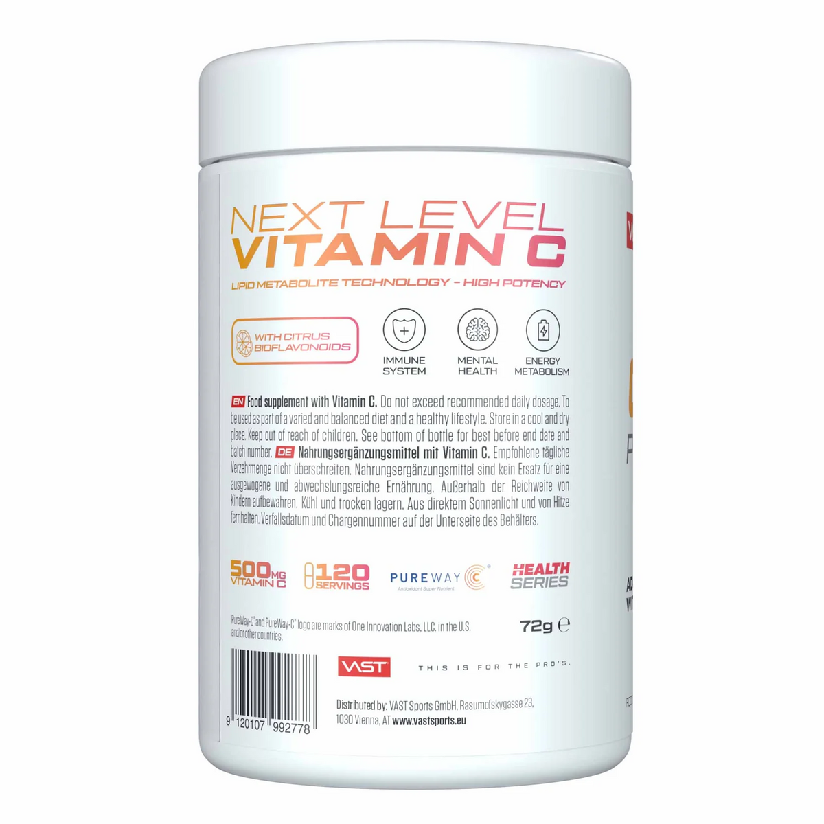 VAST C500 PRO Vitamina C 120 capsule