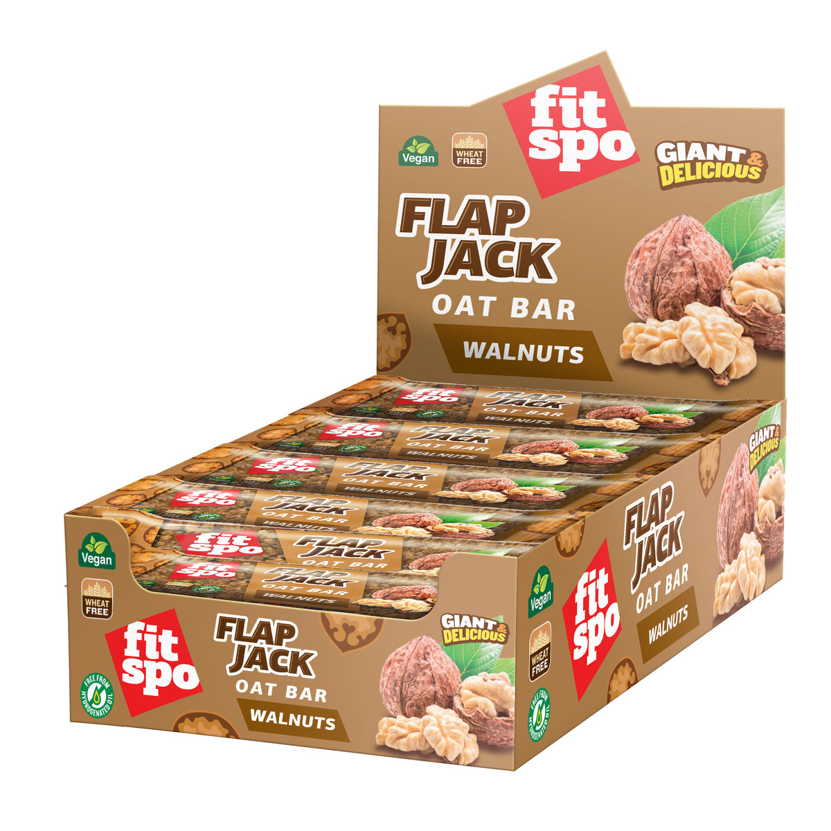 Cutie 12 Batoane din Ovăz FitSpo Flapjack Oat Bar 80g - Diverse Arome