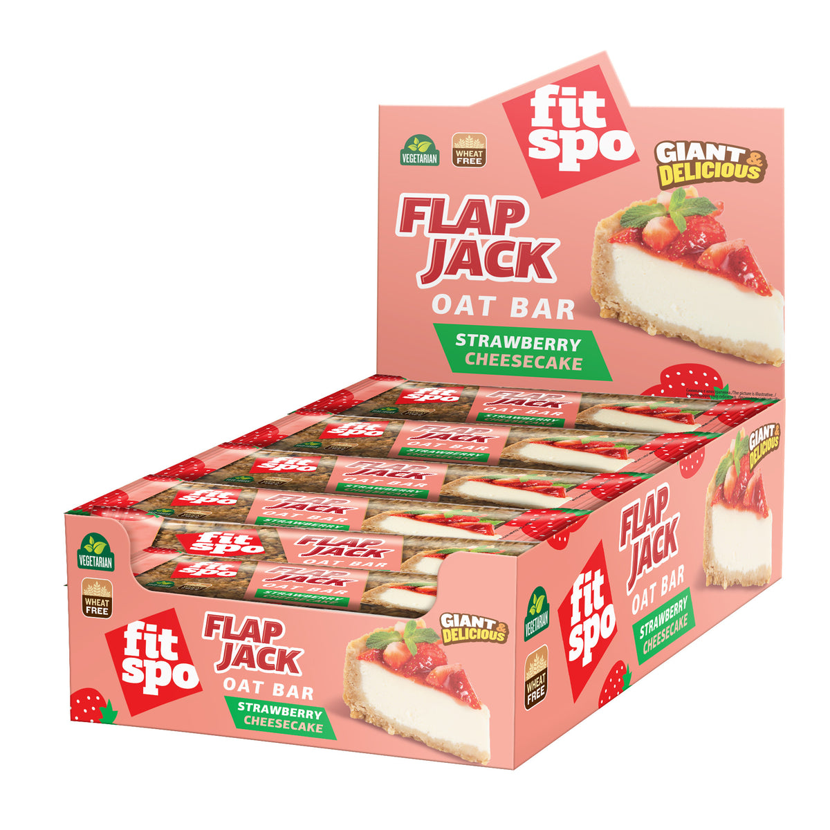 Cutie 12 Batoane din Ovăz FitSpo Flapjack Oat Bar 90g - Diverse Arome
