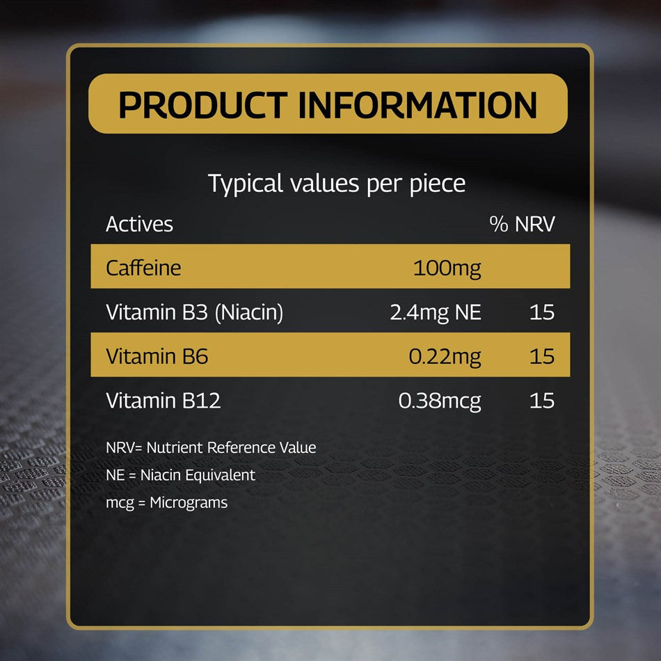 Gumă Energizantă Healthspan Elite Kick-Start Caffeine Gum 40 buc