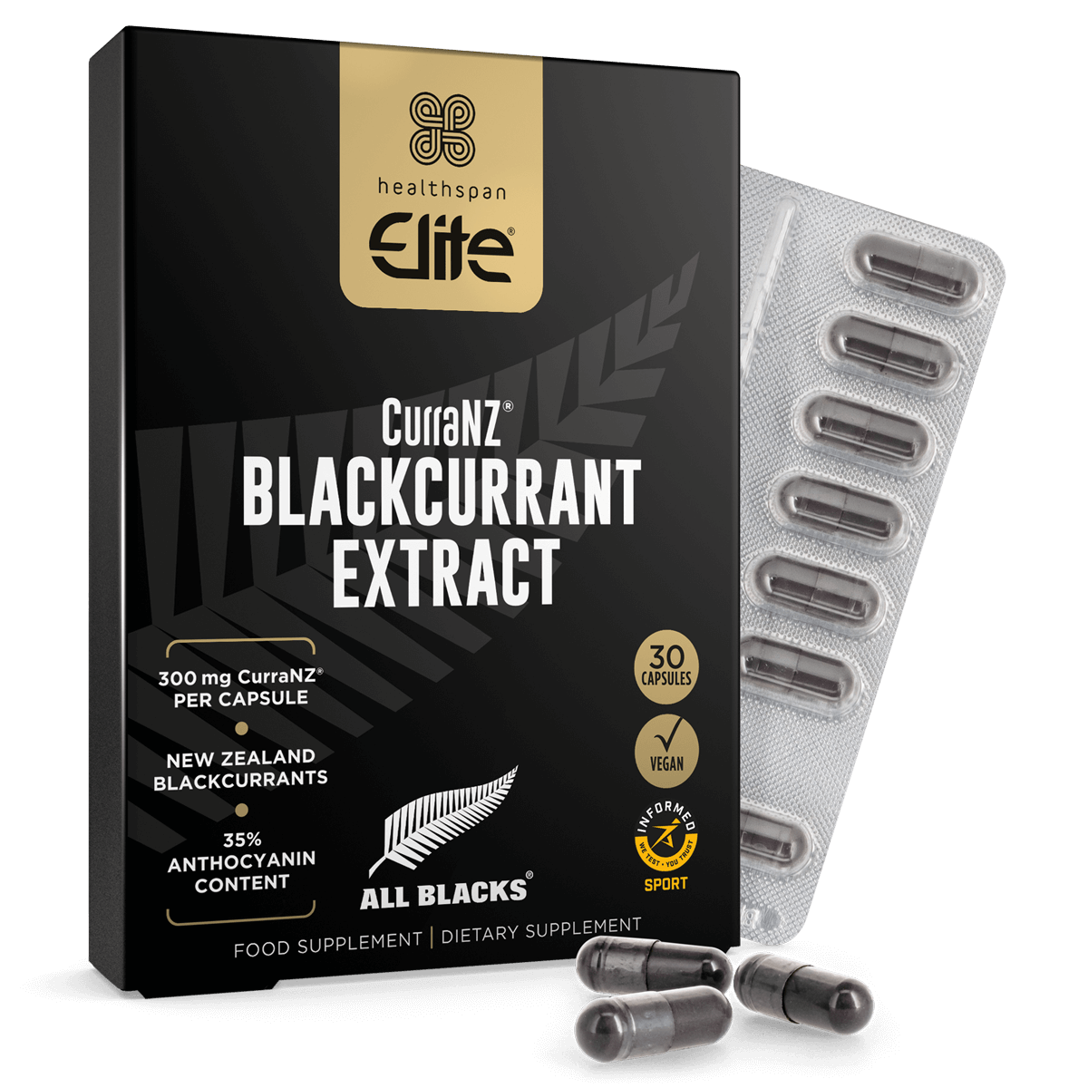 Extract de Coacăze Negre Healthspan Elite CurraNZ 300mg 30 capsule