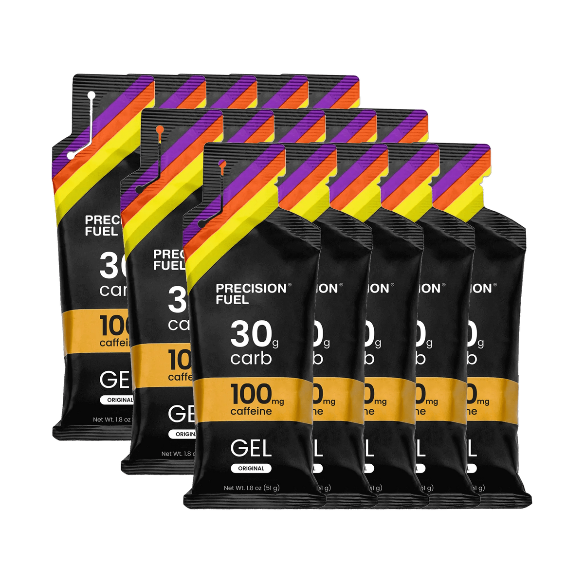 Cutie 15 Geluri Energizante cu Cafeină Precision Fuel PF30 Caffeine Gel 51g