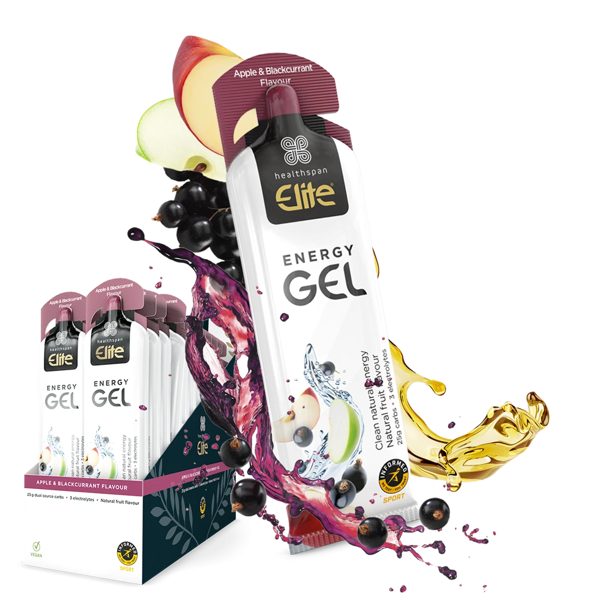 Gel Energizant Healthspan Elite Energy Gel 60g - Diverse arome