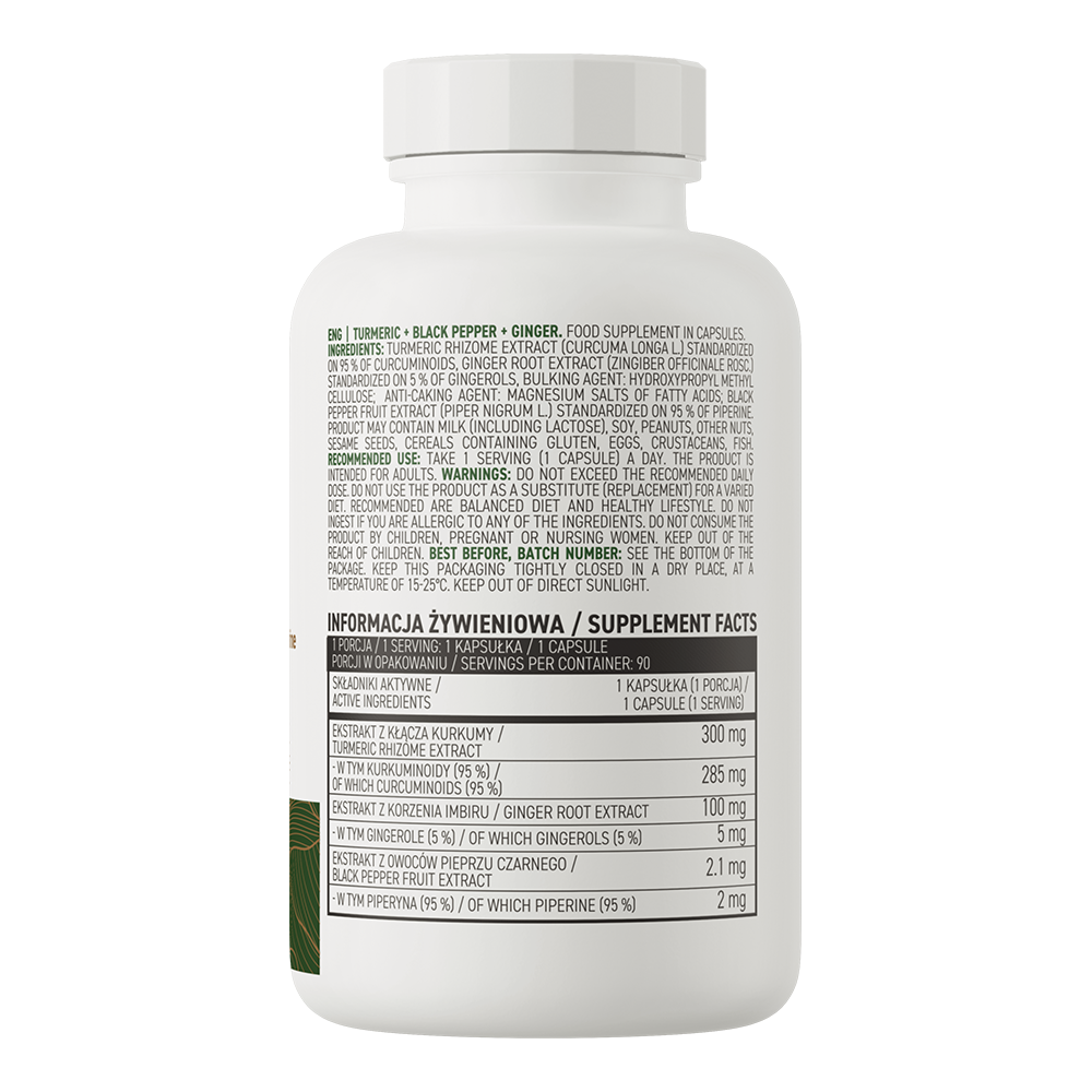 OstroVit Turmeric + Black Pepper + Ginger VEGE 90 capsule