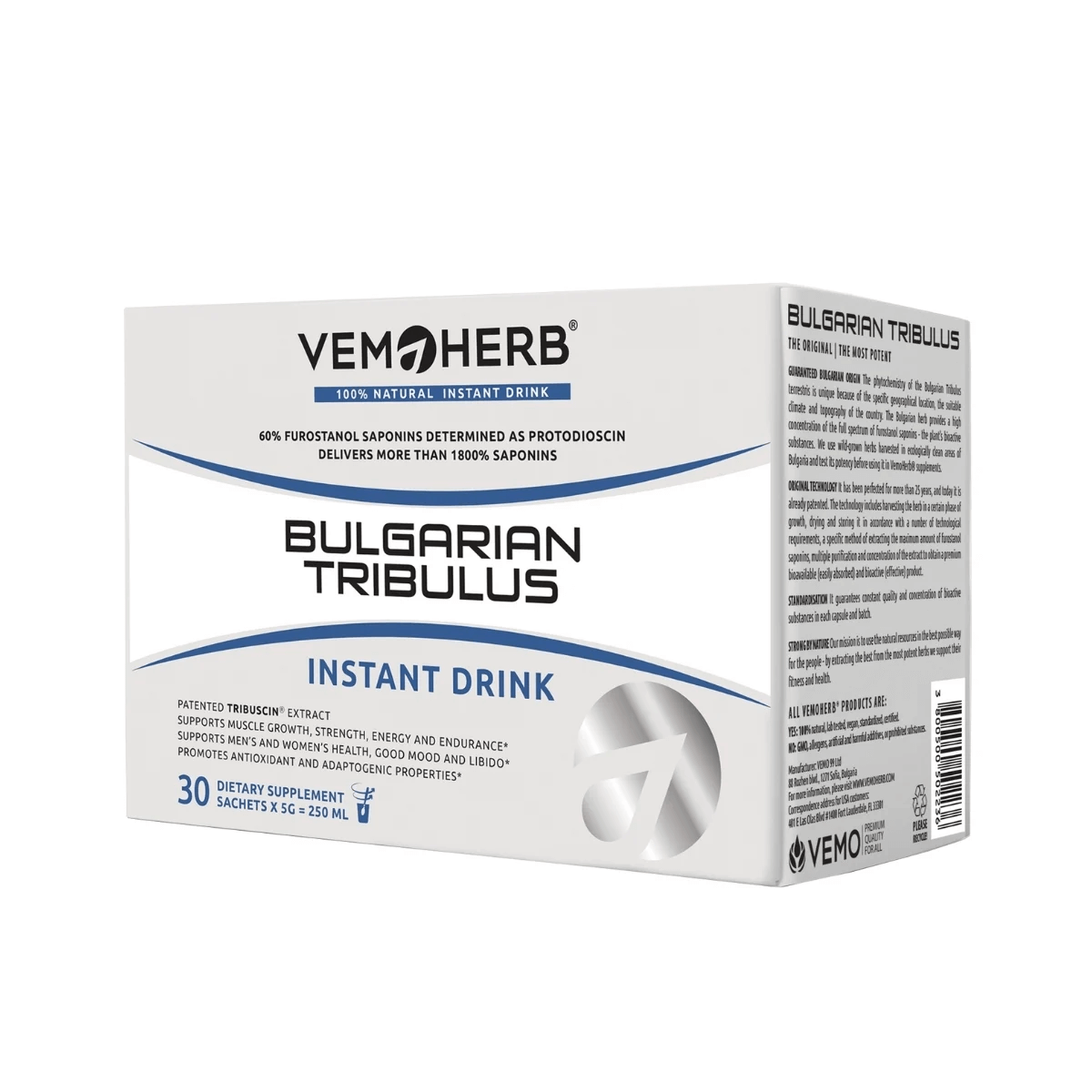 Bulgarian Tribulus Drink, VemoHerb, 30 plicuri