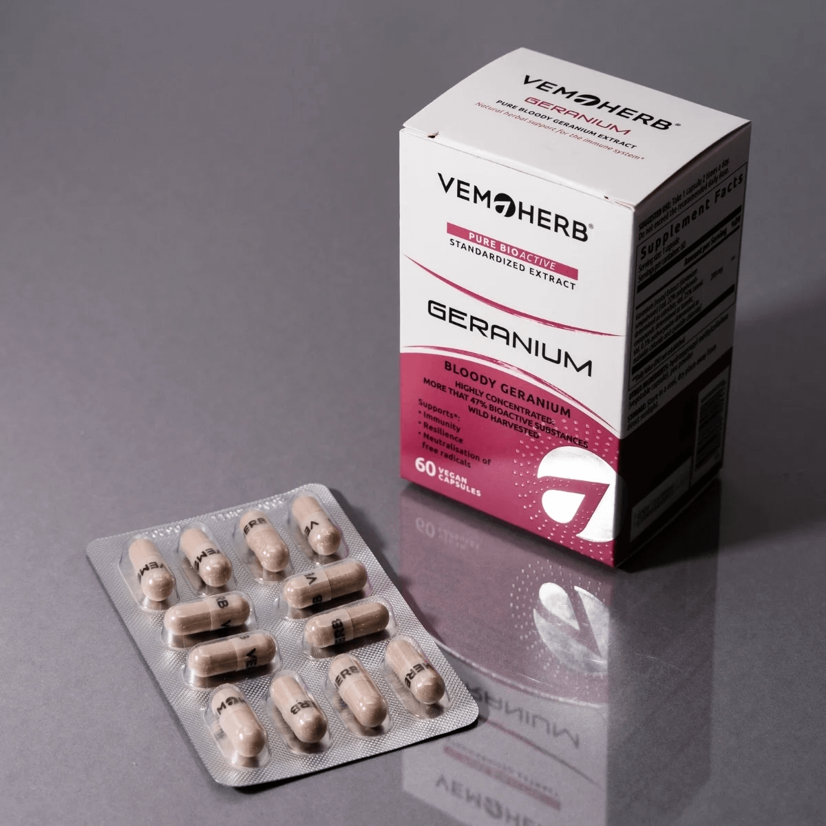 Extract de Ciocul Berzei VemoHerb Geranium 60 capsule