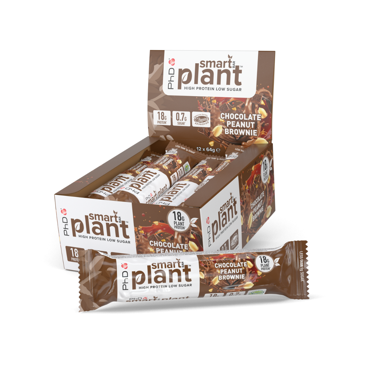 Cutie 12 Batoane Proteice PhD Smart Bar PLANT 64g