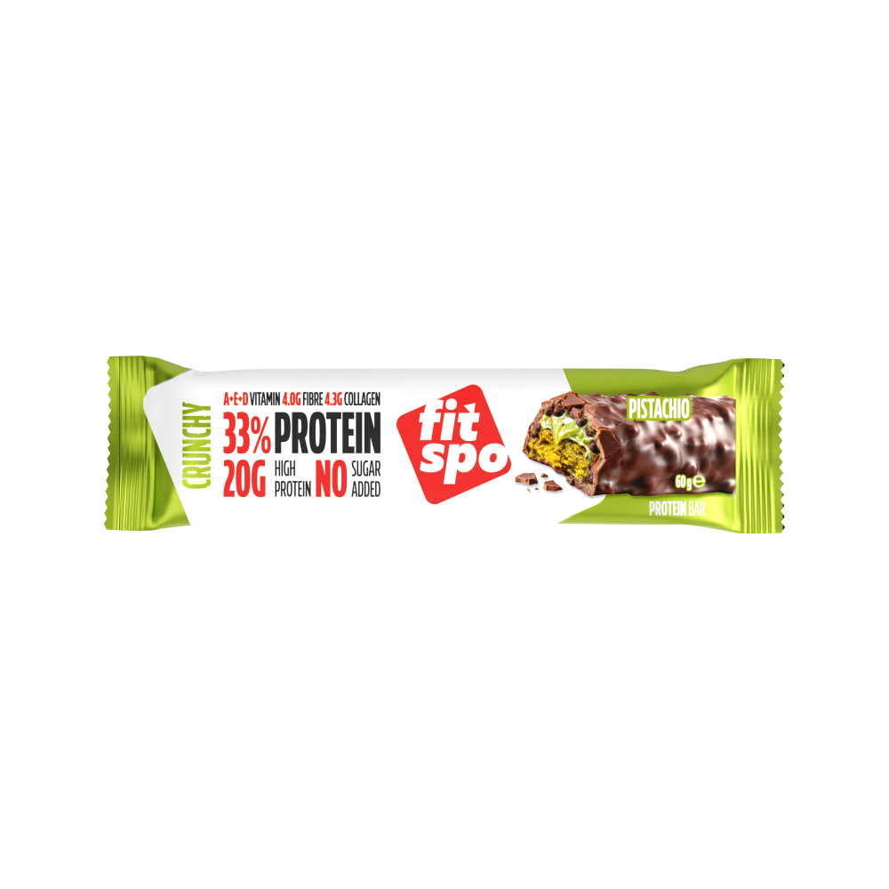 Baton Proteic FitSpo Crunchy Protein Bar 60g - Diverse Arome