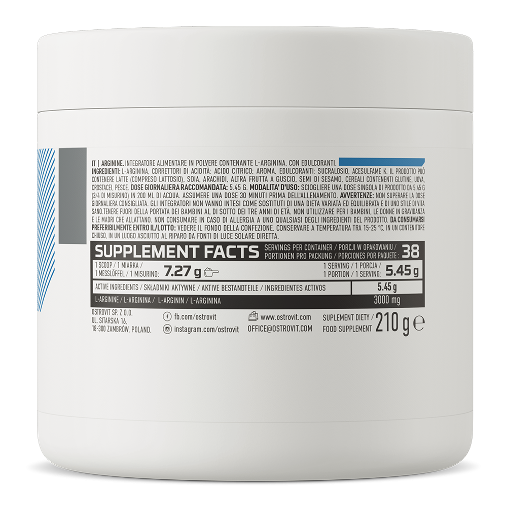Arginina Pudra OstroVit Arginine 210g Diverse arome