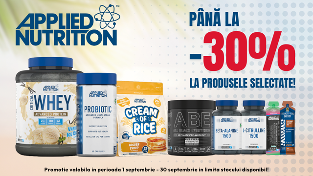 Applied Nutrition - Până la 30% Reducere in luna Septembrie