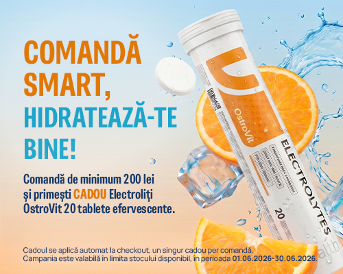 Iunie - Cadou OstroVit Electroliti 20 Tablete Efervescente la orice comanda peste 200 Lei