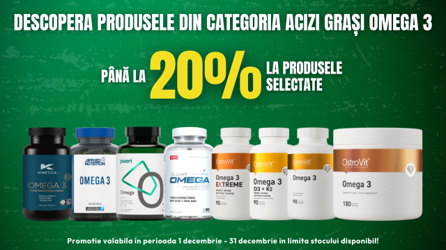 Decembrie - Pana la 20% Reducere Acizi Grasi Omega 3