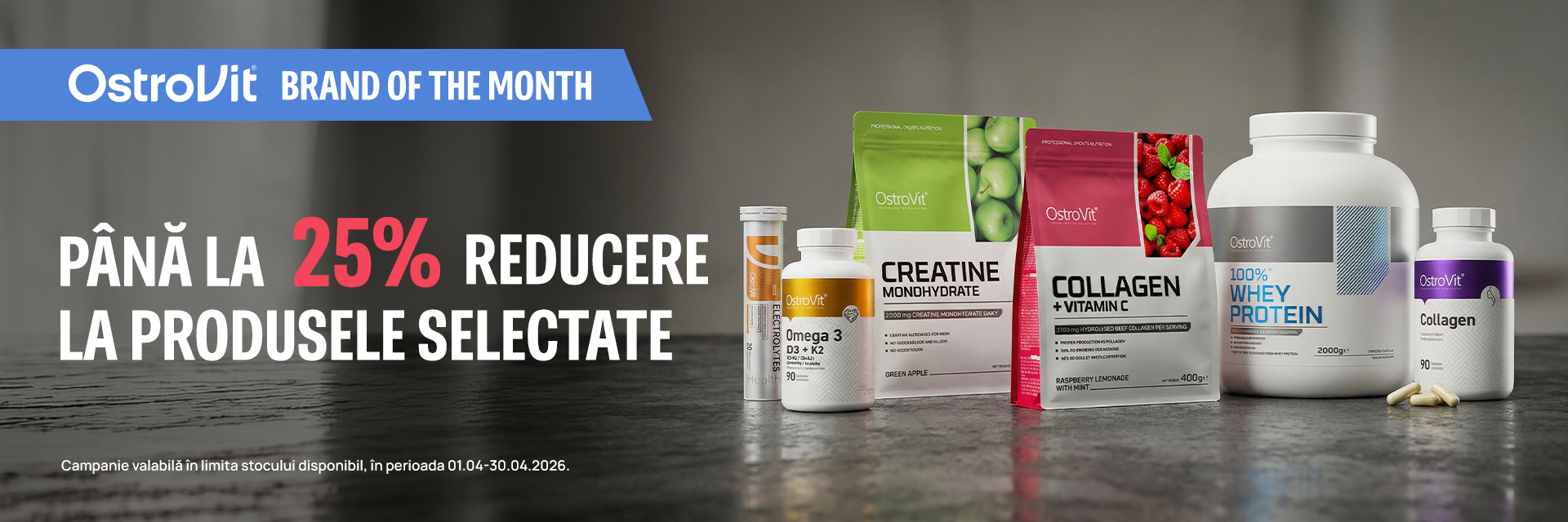 Aprilie - Pana la 25% Reducere la produsele selectate OstroVit