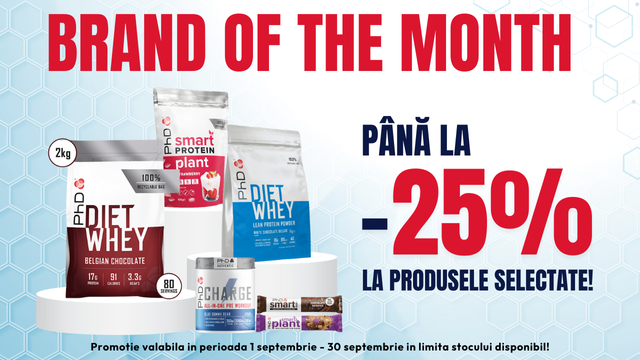 PhD Nutrition Brand of the Month - Până la 25% Reducere in luna Septembrie