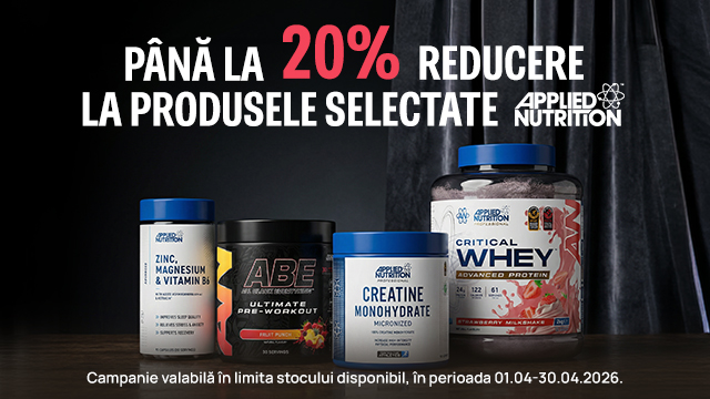 Aprilie - Pana la 20% Reducere la produsele selectate Applied Nutrition