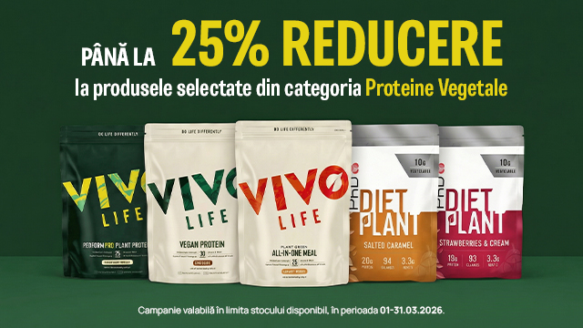 Martie - Pana la 25% Reducere Proteine Vegetale